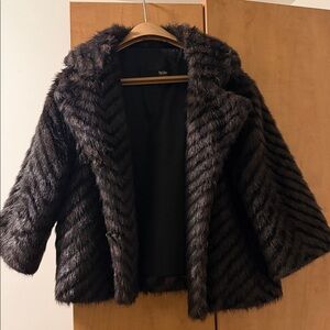 Vintage vegan Dark Brown Teddy Jacket